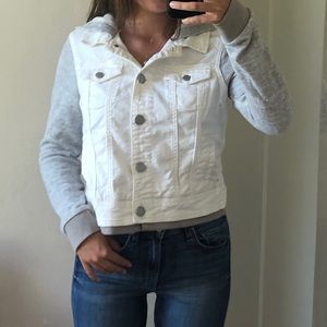 American Eagle White Denim Sweatshirt